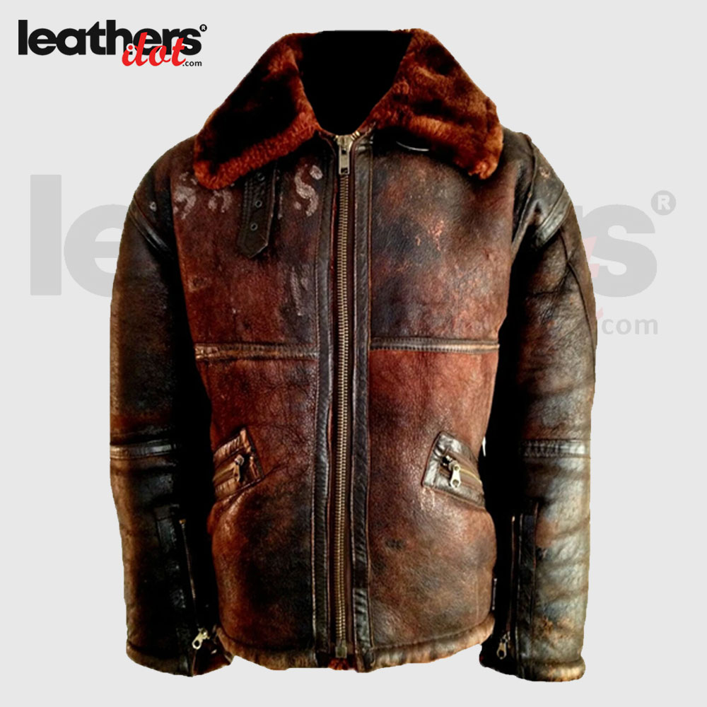 Vintage B3 Flying Shearling Leather Jacket for Men