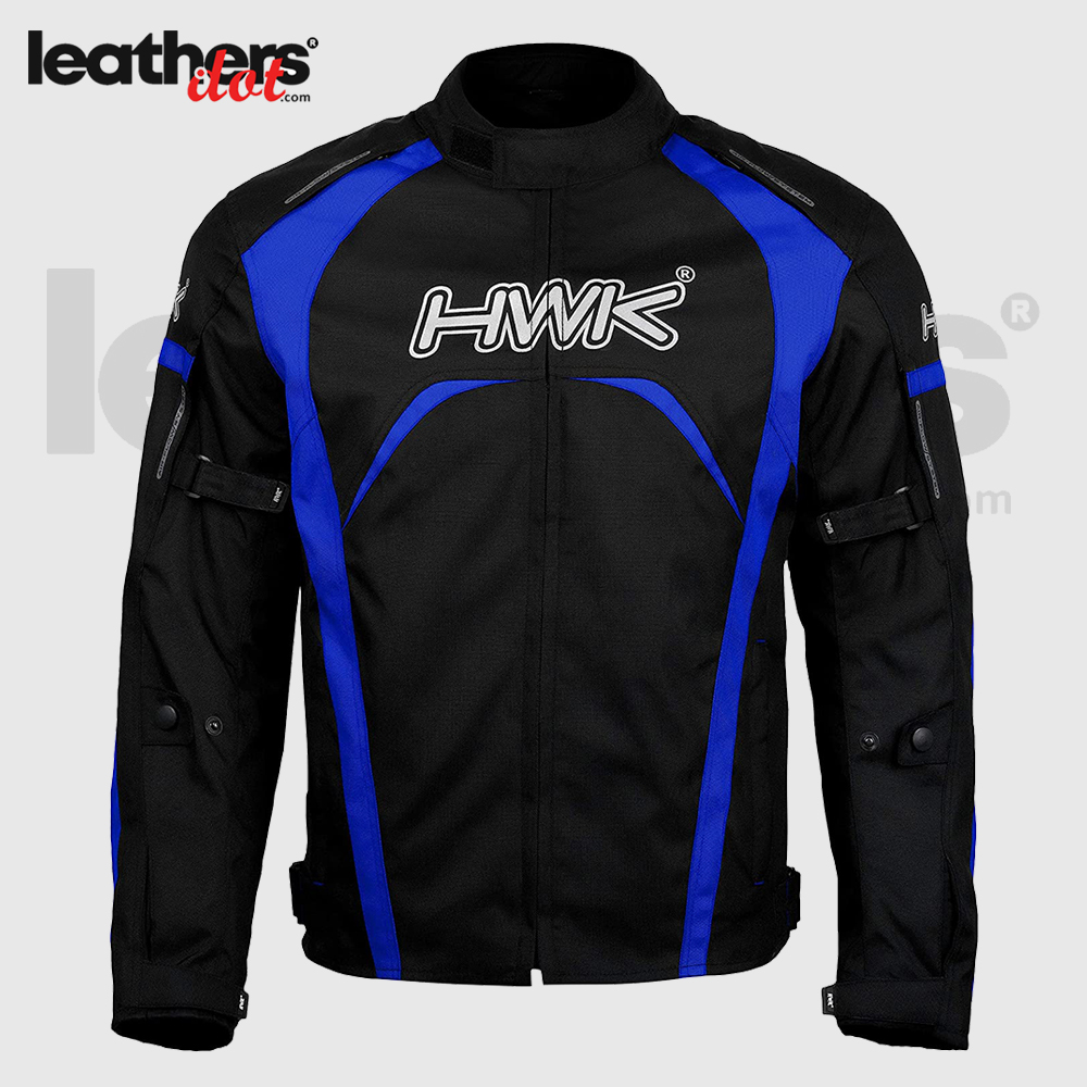 100% Waterproof Blue Men 600d Cordura Textile Riding Motorcycle Jacket