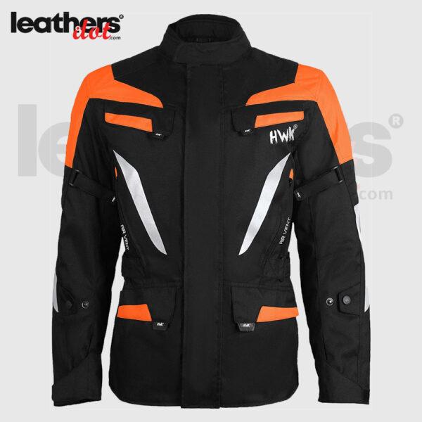 Black/Orange Adv Dual Sport Racing CE Armored Waterproof Jacket