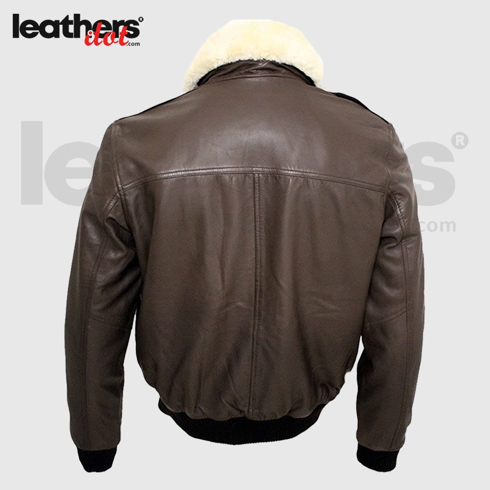 Brown Flying Men A2 Sheep Nappa Leather Bomber Jacket