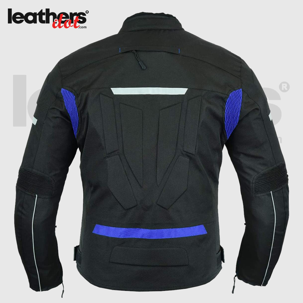 Grey Cordura Textile Motorbike Water Resistant Jacket for Men