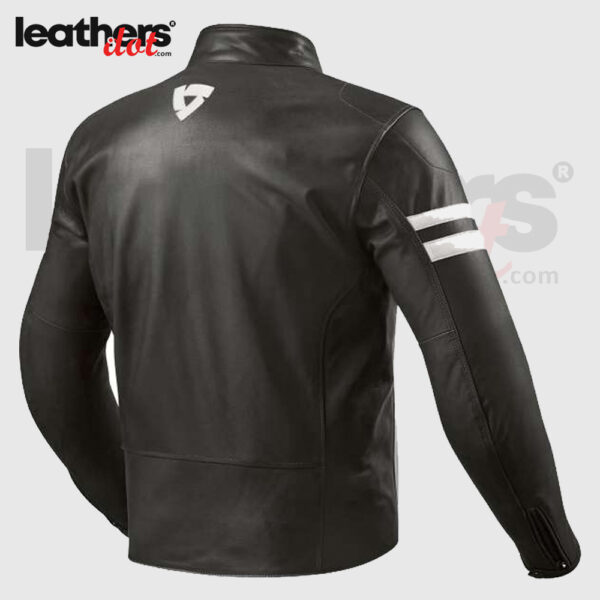 Prometheus Motorcycle Leather Jacket – Black White