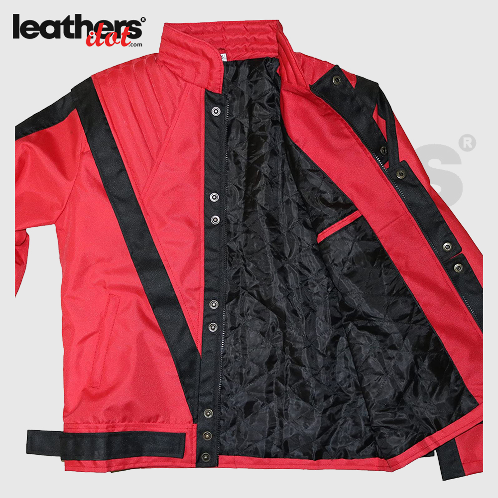 Thriller Music Michael Jackson Motorcycle Cordura Costume Red Jacket