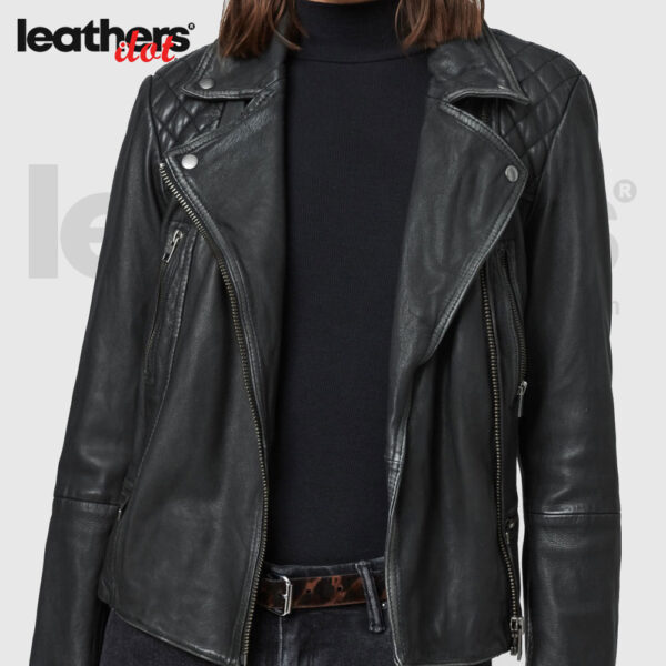 New Style Ladies Leather Biker Jacket