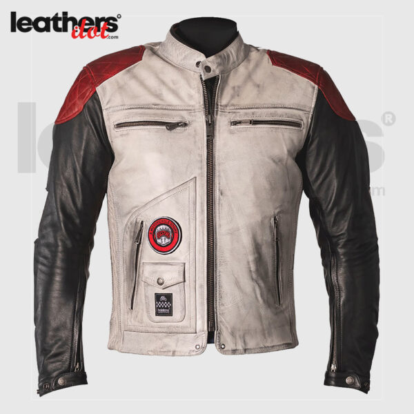 Waterproof Helstons Tracker Motorcycle Cowhide Leather Jacket