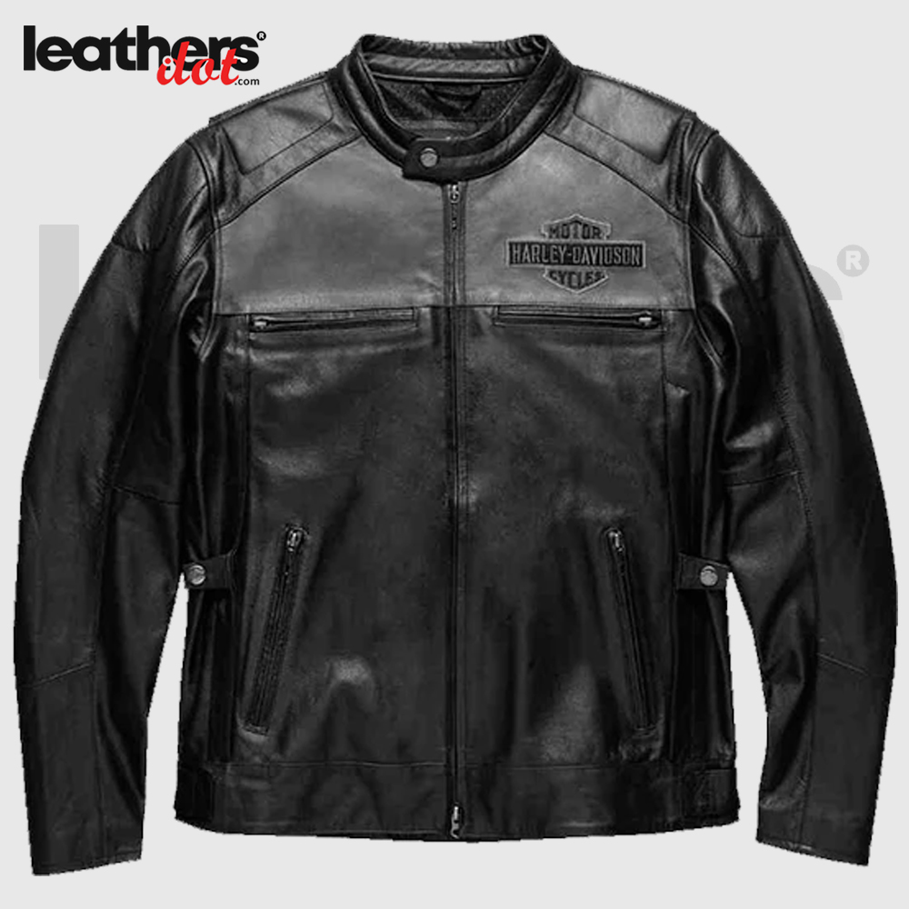 Harley Davidson Motorcycle Jackets Votary Color blocked Leather Jacket