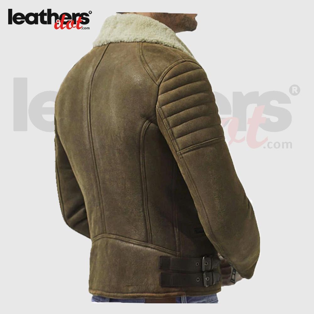 Chocolate Brown leather jacket men