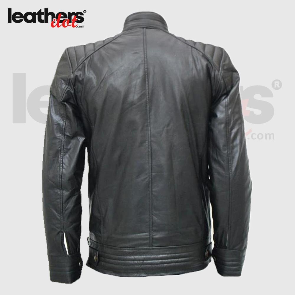 The Bourne Legacy Jeremy Renner Black Biker Leather Jacket
