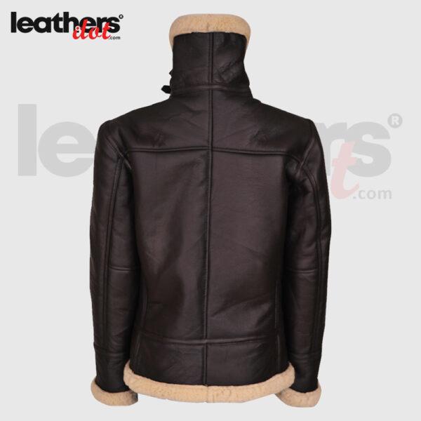 Brown Women B3 Bomber Shearling Aviator Real leather Jacket