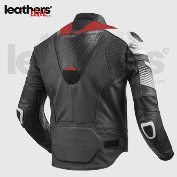 Custom Made Cordura Red Flash Men Leather Racing Jacket