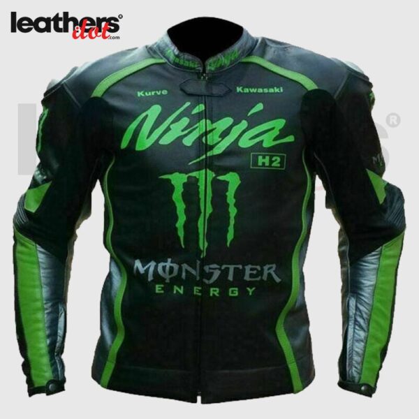 Kawasaki Ninja Monster Motorbike Leather Jacket