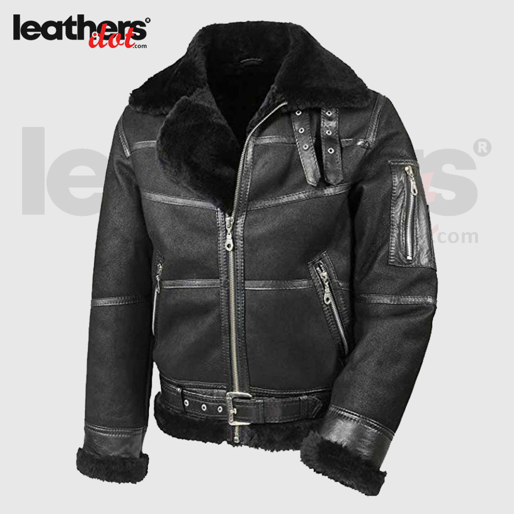 Men's Aviator B16 Sheepskin Shearling Leather Jacket