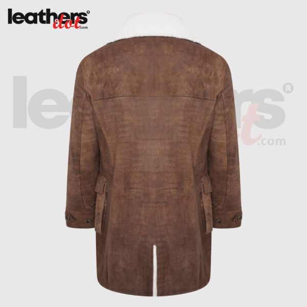 Bane Original Distressed Brown Sheepskin Leather Coat