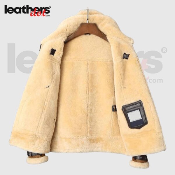Double Collar B3 Shearling Aviator WWII Bomber Brown Jacket