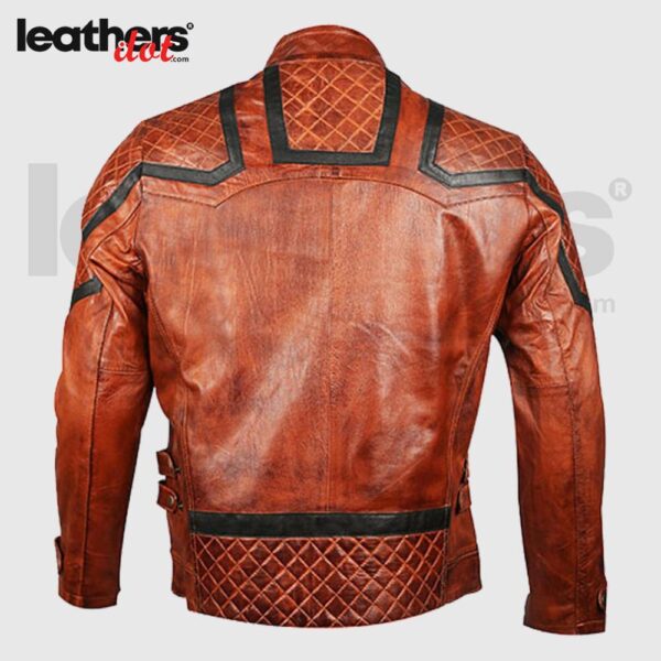 101 Elite Vintage Motor-Biker Distressed Real Leather Jacket