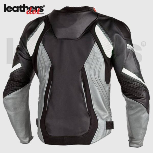 Men's Super Speed D1 Perforated Black Motorcycle Leather Jacket